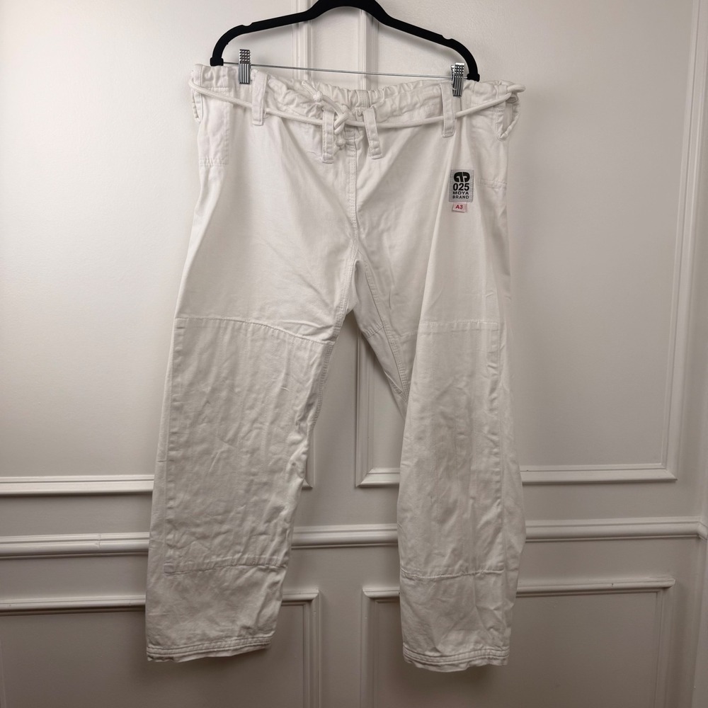 Moya Brand 025 BJJ Jiu Jitsu Gi Pants White Mens Size A3 Training Grappling